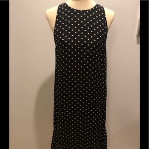 Theory “Alderdale Haze” Polka dot high-low dress